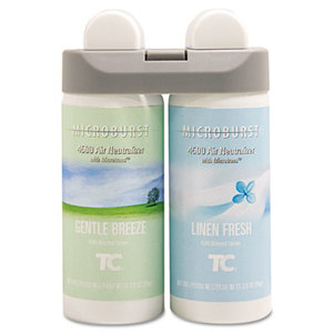 Microburst Duet Refills, Gentle Breeze/Linen Fresh, 3oz, 4/Carton by RUBBERMAID COMMERCIAL PROD.