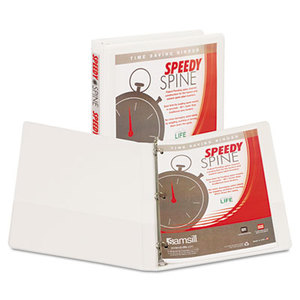 SAMSILL CORPORATION 18117C Speedy Spine Round Ring View Binder, 11 x 8-1/2, 1/2" Cap, White by SAMSILL CORPORATION