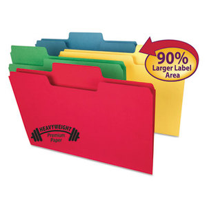 SMEAD MANUFACTURING COMPANY 15410 SuperTab Heavyweight folder, Assorted, 1/3 Cut, Legal, 50/BX by SMEAD MANUFACTURING CO.