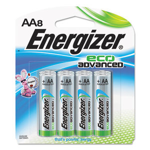 Eco Advanced Batteries, AA, 8/Pk by EVEREADY BATTERY