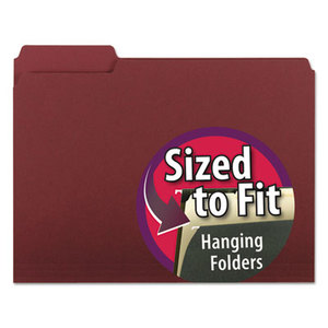 SMEAD MANUFACTURING COMPANY 10275 Interior File Folders, 1/3 Cut Top Tab, Letter, Maroon, 100/Box by SMEAD MANUFACTURING CO.