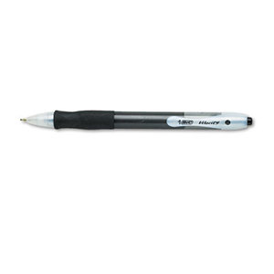 BIC VLG11 BLK Velocity Ballpoint Retractable Pen, Black Ink, 1mm, Medium, Dozen by BIC CORP.