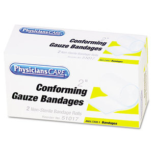 First Aid Conforming Gauze Bandage, 2" wide, 2 Rolls/Box by ACME UNITED CORPORATION