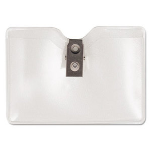 Security ID Badge Holder, Horizontal, 3 1/2w x 2 1/2h, Clear, 50/Box by ADVANTUS CORPORATION