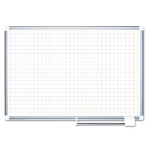 Bi-silque S.A MA0547830 Planning Board, 1" Grid, 48x36, White/Silver by BI-SILQUE VISUAL COMMUNICATION PRODUCTS INC