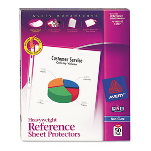 Avery 74107 Top-Load Poly Sheet Protectors, Heavy Gauge, Letter, Nonglare, 50/Box by AVERY-DENNISON