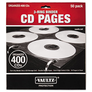 Two-Sided CD Refill Pages for Three-Ring Binder, 50/Pack by IDEASTREAM CONSUMER PRODUCTS