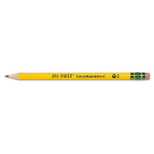 My First Ticonderoga Woodcase Pencil, HB #2, Yellow Barrel, 1 Dozen by DIXON TICONDEROGA CO.