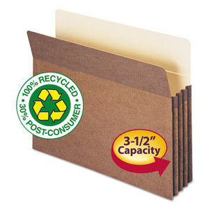 SMEAD MANUFACTURING COMPANY 73205 100% Recycled Pocket, 3 1/2 Inch Exp, Letter, Redrope, 25/Box by SMEAD MANUFACTURING CO.