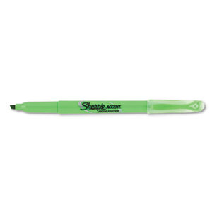 Accent Pocket Style Highlighter, Chisel Tip, Fluorescent Green, 1 Dozen by SANFORD