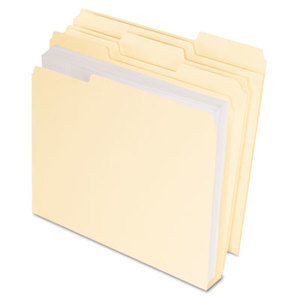 Cardinal Brands, Inc ESS48436 CutLess/WaterShed/Double Stuff File Folders, 1/3 Cut, Manila, Letter, 50/BX by ESSELTE PENDAFLEX CORP.