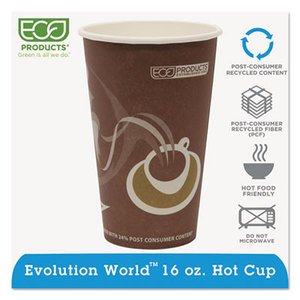 Eco-Products, Inc EP-BRHC16-EW Evolution World 24% PCF Hot Drink Cups, 16oz, Purple, 1000/Carton by ECO-PRODUCTS,INC.