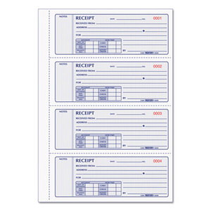 REDIFORM OFFICE PRODUCTS 8K808 Receipt Book, 2 3/4 x 7, Triplicate with Carbons, 200 Sets/Book by REDIFORM OFFICE PRODUCTS