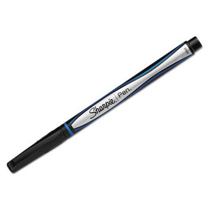 Plastic Point Stick Permanent Water Resistant Pen, Blue Ink, Fine, Dozen by SANFORD