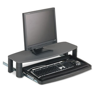 Over/Under Keyboard Drawer with SmartFit System, 14-1/2w x 23d, Black by ACCO BRANDS, INC.