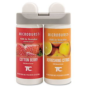 Microburst Duet Refills, Cotton Berry/Refreshing Citrus, 3oz, 4/Carton by RUBBERMAID COMMERCIAL PROD.