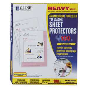 C-Line Products, Inc 62033 Hvywt Poly Sht Protector, Clear, Top-Loading, 2", 11 x 8 1/2, 100/BX by C-LINE PRODUCTS, INC