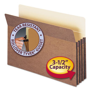 SMEAD MANUFACTURING COMPANY 74805 3 1/2" Exp File Pocket, Straight Tab, Legal, Manila/Redrope, 50/Bx by SMEAD MANUFACTURING CO.