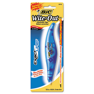 BIC WOELP11 WHI Wite-Out Exact Liner Correction Tape Pen, Non-Refillable, 1/5" x 236" by BIC CORP.