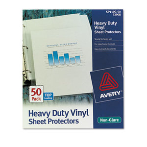 Avery 73908 Top-Load Vinyl Sheet Protectors, Heavy Gauge, Letter, Non-Glare, 50/Box by AVERY-DENNISON