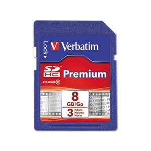 Verbatim America, LLC 96318 Premium SDHC Memory Card, Class 10, 8GB by VERBATIM CORPORATION