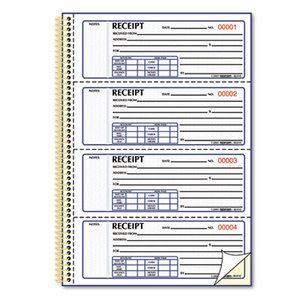 REDIFORM OFFICE PRODUCTS 8L810 Money Receipt Book, 7 x 2 3/4, Carbonless Duplicate, Twin Wire, 300 Sets/Book by REDIFORM OFFICE PRODUCTS