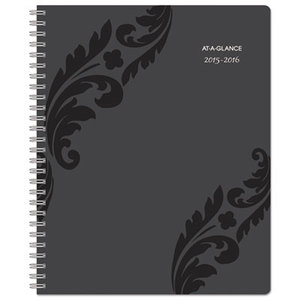 AT-A-GLANCE 793905A Madrid Academic Weekly/Monthly Appointment Book, 8.5 x 11, Black/White,2016-2017 by AT-A-GLANCE