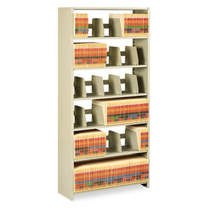 Tennsco Corp 1276PCSD Snap-Together Steel Six-Shelf Closed Starter Set, 36w x 12d x 76h, Sand by TENNSCO