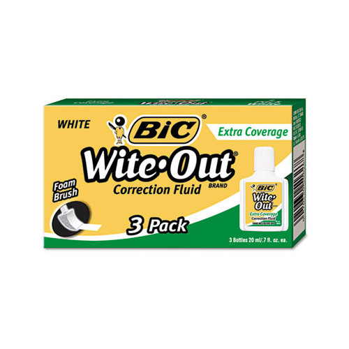 BiC Wite-Out Correction Fluid, Extra Coverage -  0.7 oz bottle