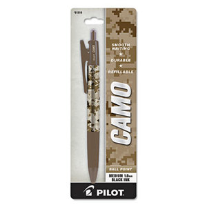 Pilot Corporation 07283851310 CAMO Ballpoint Pen, Black Ink, 1.0 mm Medium Point, Marines Camouflage Barrel by PILOT CORP. OF AMERICA