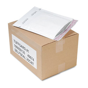 ANLE PAPER/SEALED AIR CORP. 49674 Jiffy TuffGard Self-Seal Cushioned Mailer, #1, 7 1/4 x 12, White, 25/Carton by ANLE PAPER/SEALED AIR CORP.