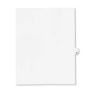 Kleer-Fax, Inc 82265 80000 Series Legal Index Dividers, Side Tab, Printed "65", 25/Pack by KLEER-FAX