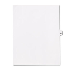 Kleer-Fax, Inc 82262 80000 Series Legal Index Dividers, Side Tab, Printed "62", 25/Pack by KLEER-FAX