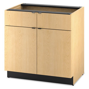 HON COMPANY HONHPBC2D2D36D Hospitality Double Base Cabinet, Two Doors/Drawers, 36 x 24 x 36, Natural Maple by HON COMPANY