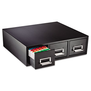 MMF INDUSTRIES 263F3516TBLA Drawer Card Cabinet Holds 4,500 3 x 5 cards, 19 7/8 x 18 1/8 x 7 by MMF INDUSTRIES
