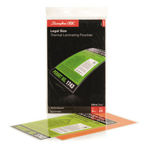 Laminating Pouches, 3 mil, 9 x 14 1/2, 25/Pack by SWINGLINE