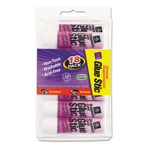 Avery 98079 Permanent Glue Stics, Purple Application, .26 oz, 18/Pack by AVERY-DENNISON