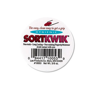 Sortkwik Fingertip Moisteners, 3/8 oz, Pink, 3/Pack by LEE PRODUCTS COMPANY