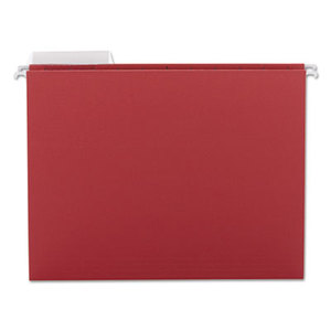 SMEAD MANUFACTURING COMPANY 64024 Color Hanging Folders with 1/3-Cut Tabs, 11 Pt. Stock, Red, 25/BX by SMEAD MANUFACTURING CO.