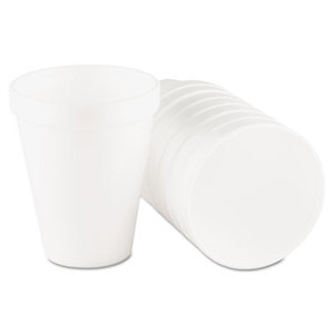 Dart Container Corporation 10J10 Drink Foam Cups, 10oz, White, 25/Bag, 40 Bags/Carton by DART