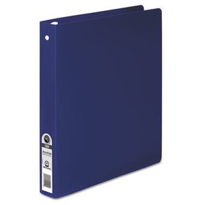 ACCO Brands Corporation A7039712A ACCOHIDE Poly Round Ring Binder, 35-pt. Cover, 1" Cap, Dark Blue by ACCO BRANDS, INC.