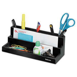 Fellowes, Inc FEL8038901 Designer Suites Desktop Organizer, 11 1/8 x 5 x 3 7/8, Black Pearl by FELLOWES MFG. CO.