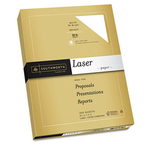 Southworth Company, Agawam, MA 358C 25% Cotton Premium Laser Paper, White 95, 32 lbs., Smooth, 8-1/2 x 11, 300/Pack by SOUTHWORTH CO.