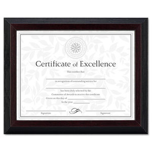 DAX MANUFACTURING INC. N19881BT Stepped Award/Certificate Frame, 8 1/2 x 11, Black w/Walnut Trim by DAX MANUFACTURING INC.