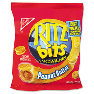 Ritz Bits, Peanut Butter, 1.5oz Packs, 60/Carton by NABISCO FOOD GROUP