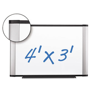 3M P4836A Porcelain Dry Erase Board, 48 x 36, Widescreen Aluminum Frame by 3M/COMMERCIAL TAPE DIV.