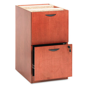 BASYX BW2163HH BW Veneer Series File/File Pedestal File, 15-5/8 x 22 x 27-3/4, Bourbon Cherry by BASYX