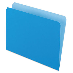 Cardinal Brands, Inc 152-BLU Colored File Folders, Straight Cut, Top Tab, Letter, Blue/Light Blue, 100/Box by ESSELTE PENDAFLEX CORP.