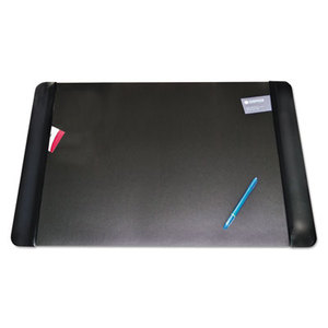 Executive Desk Pad with Leather-Like Side Panels, 36 x 20, Black by ARTISTIC LLC
