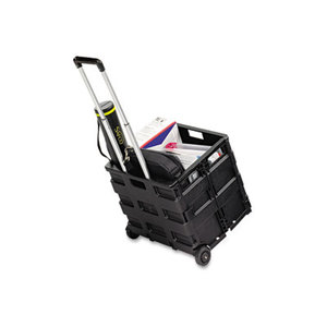 Stow And Go Rolling Cart, 16-1/2 x 14-1/2 x 39, Black by SAFCO PRODUCTS